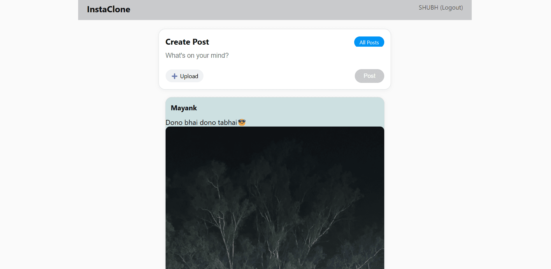 Mini Social Media App